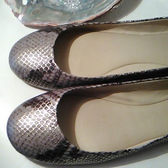 Saks Fifth Avenue Snake Embossed Flats - Picture 9 of 12